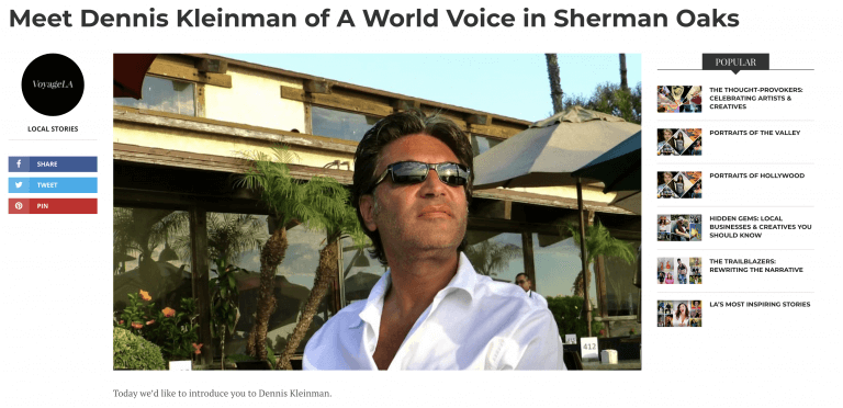 Meet voice actor Dennis Kleinman
